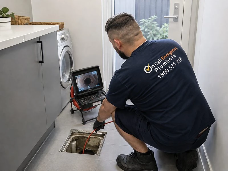 CCTV drain camera inspection in Caulfield