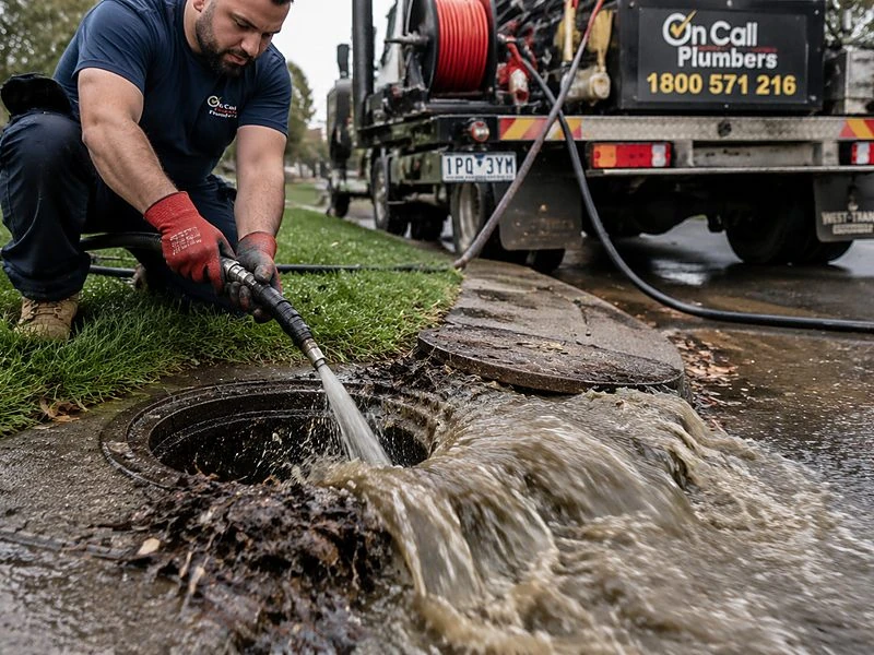 High-pressure sewer jetting in Caulfield