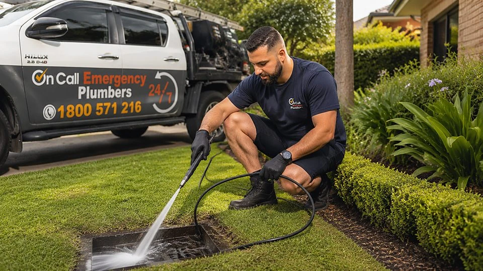 Blocked drain clearing service in Caulfield